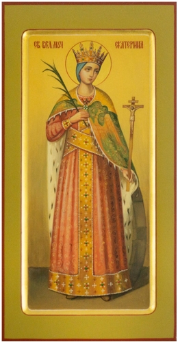 Icon: Holy Great Martyr Katherine - PS2 (5.1''x9.8'' (13x25 cm))