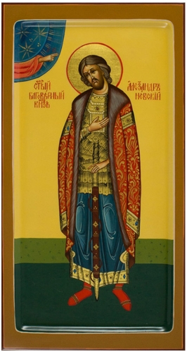Icon: Holy Right-Believing Great Prince Alexander of Neva - PS6 (5.1''x9.8'' (13x25 cm))