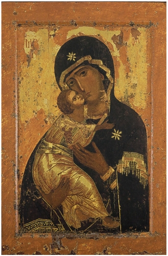 Icon of the Most Holy Theotokos of Vladimir - BV04 (4.7''x7.1'' (12x18 cm))