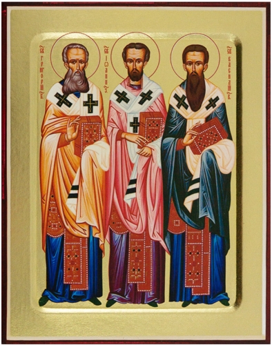 Icon: Three Holy Hierarchs - G2 (5.1''x6.3'' (13x16 cm))