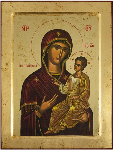 Icon of the Most Holy Theotokos of Iveron - X2324 (9.4''x11.8'' (24x30 cm))