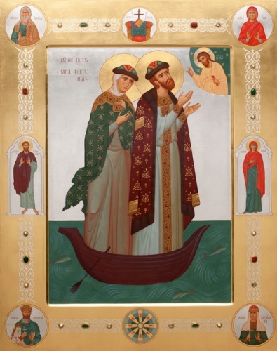 Icon: Holy Venerable Prince Peter and Princess Phevronia of Murom - L