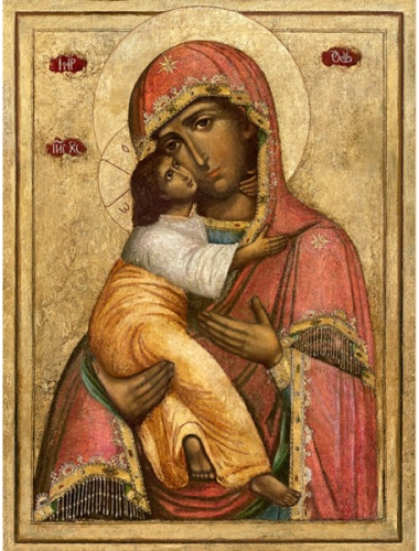 Icon of the Most Holy Theotokos Eleusa of the Pskovian Caves - BU57