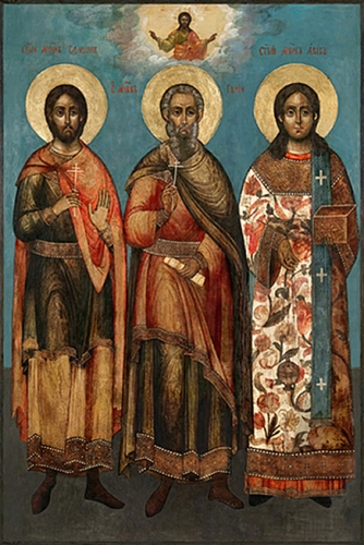 Icon: Holy Martyrs Gurias, Samonas and Abib - AIB42