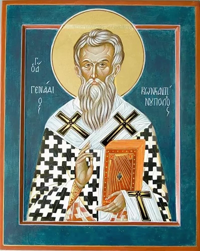 Icon: Holy Hierarch Gennadius of Constantinople - O