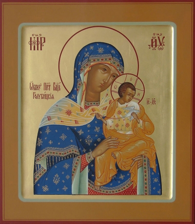 Icon: Most Holy Theotokos of Konev (Goloubitsa) - V (10.2''x12.6'' (26x32 cm))