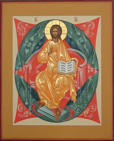 Icon: Christ in Majesty - V (10.2''x12.6'' (26x32 cm))