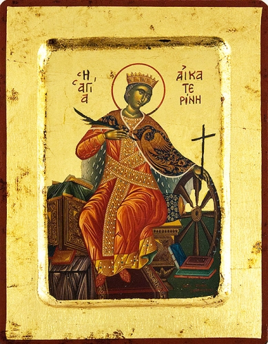 Icon: Holy Great Martyr Catherine - 2742 (5.5''x7.1'' (14x18 cm))