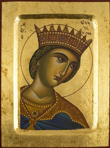 Icon: Holy Great Martyr Catherine - 2798 (5.5''x7.1'' (14x18 cm))