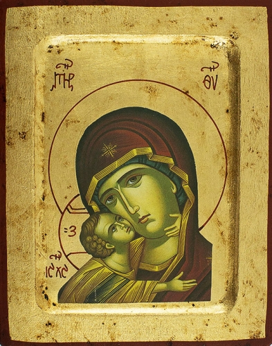Icon: Most Holy Theotokos of Vladimir - 2515 (5.5''x7.1'' (14x18 cm))