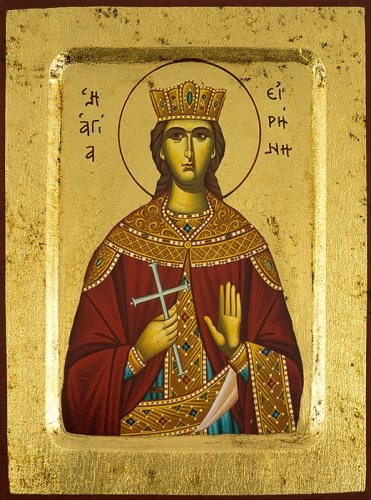 Icon: Holy Greatmartyr Irene the Macedonian - 3018 (5.5''x7.1'' (14x18 cm))