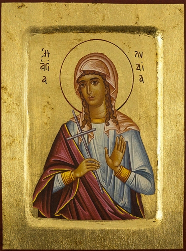 Icon: Holy Martyr Lydia of Illyricum - 3126 (5.5''x7.1'' (14x18 cm))