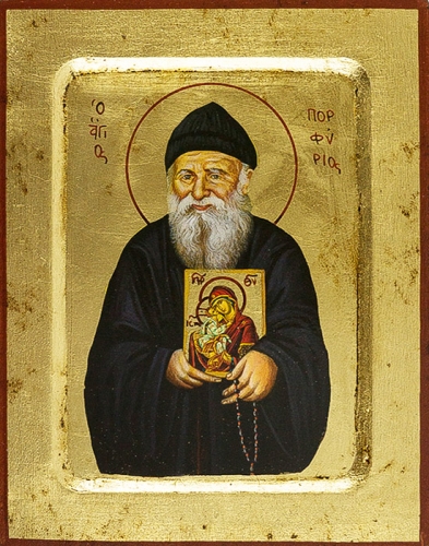 Icon: Holy Venerable Porphyrius the Kavsokalivit - 3318 (7.1''x5.5'' (18x14 cm))