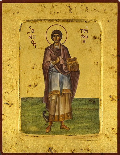Icon: Holy Martyr Tryphon - 2420 (5.5''x7.1'' (14x18 cm))
