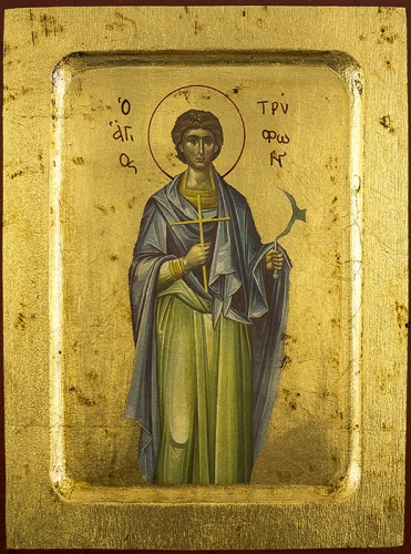 Icon: Holy Martyr Tryphon - 3073 (5.5''x7.1'' (14x18 cm))