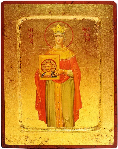 Icon: Holy Theodora the Greek Tsarina - 3074 (5.5''x7.1'' (14x18 cm))