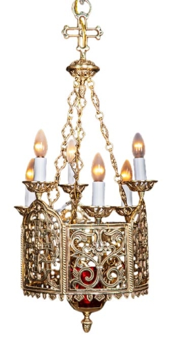 One-layer church chandelier (horos) - Elets (6 lights)