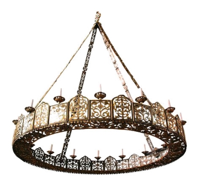 One-layer church chandelier (horos) - Torzhok (16 lights)