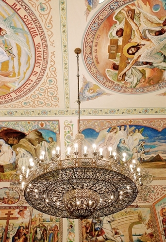 One-layer church chandelier (horos) - Murom (48 lights)