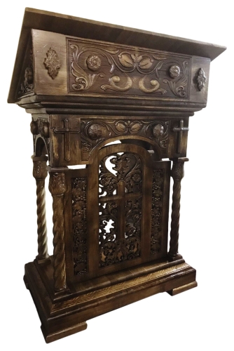 Double carved church lectern - U1