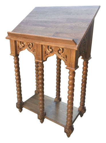 Double Greek carved lectern - S7