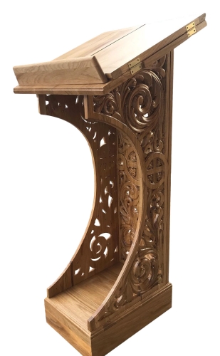 Folding carved lectern - S8
