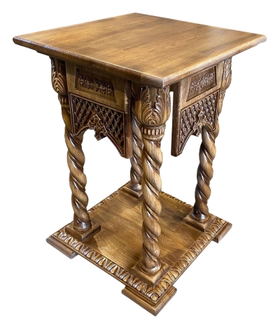 Carved church refectory table - S11