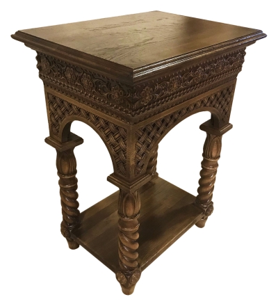 Church carved candle counter - S26