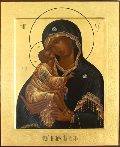 Byzantine icon: Most Holy Theotokos of Don (15.7x19.7" (40x50 cm))