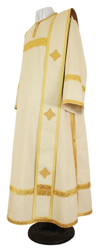 Deacon vestments - linen (white-gold) 