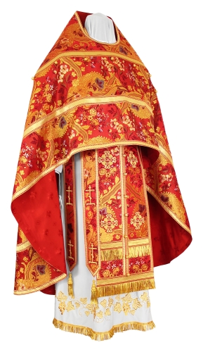 Russian Priest vestments - metallic brocade BG6 (red-gold)