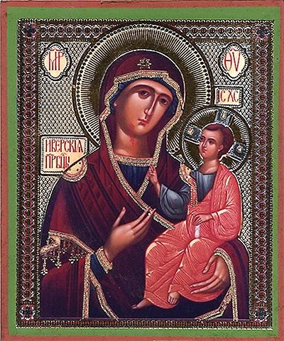 Religious Orthodox icon: Theotokos of Iveron