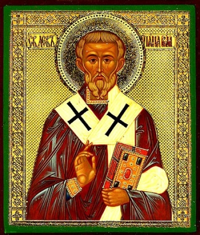 Religious Orthodox icon: Holy Hierarch Lev the Pope of Rome