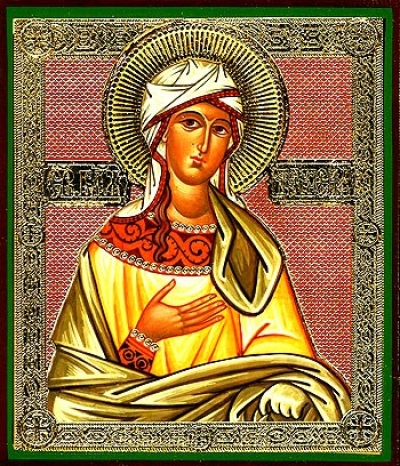 Religious Orthodox icon: Holy Blessed Taisia