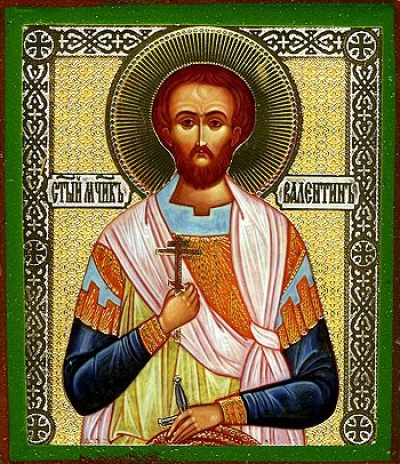 Religious Orthodox icon: Holy Martyr Valentine