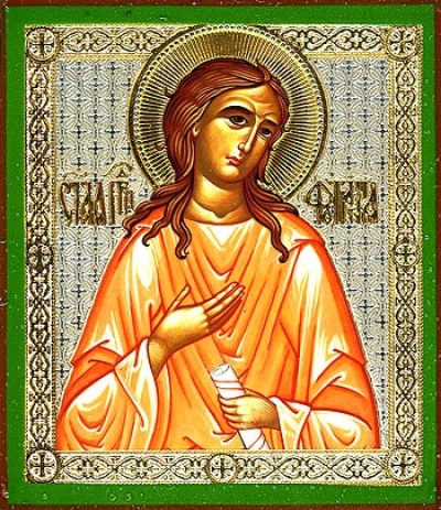 Religious Orthodox icon: Holy Venerable Photina