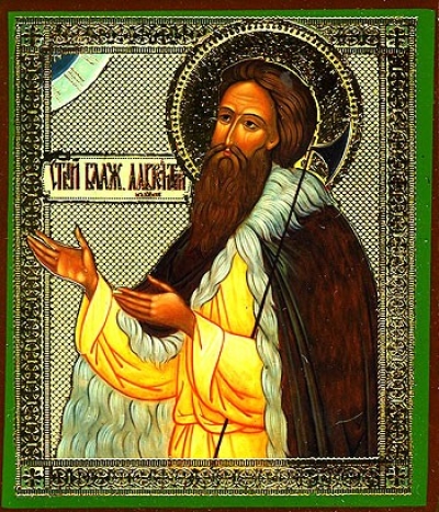 Religious Orthodox icon: Holy Blessed Laurentius of Kaluga