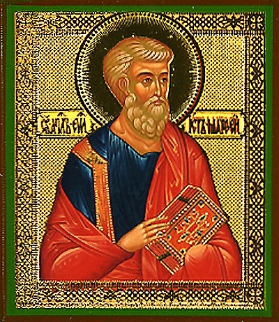 Religious Orthodox icon: Holy Apostle and Evangelist St. Matthew