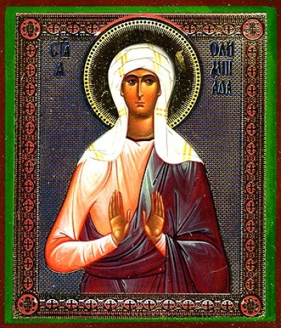 Religious Orthodox icon: St. Olimpias