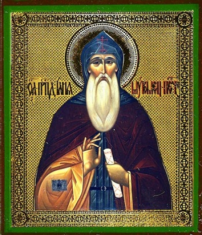 Religious Orthodox icon: Holy Venerable Elijah of Murom and Kievan Caves