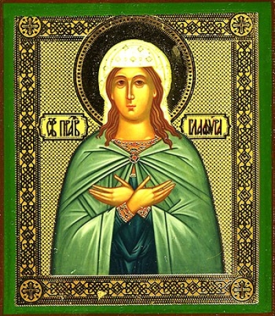 Religious Orthodox icon: Holy Righteous Glafira