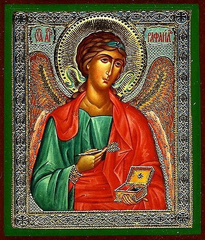 Religious Orthodox icon: Holy Archangel Raphael