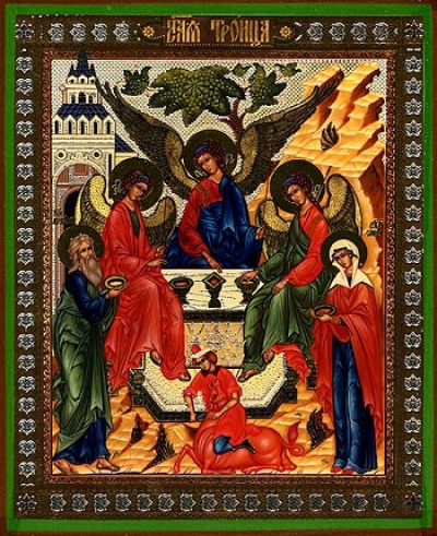Religious Orthodox icon: Holy Trinity -4
