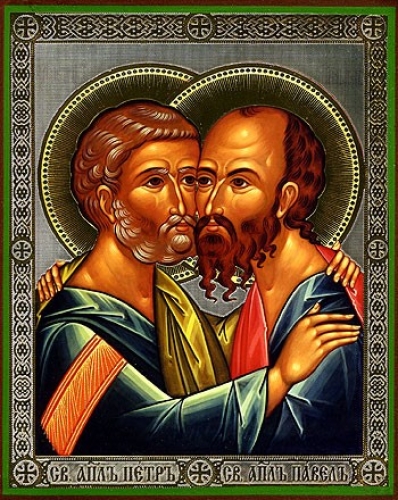 Religious Orthodox icon: Holy Apostles Peter and Paul