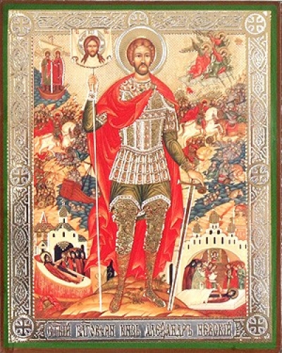 Religious Orthodox icon: Holy Right-believing Great Prince Alexander of Neva - 2