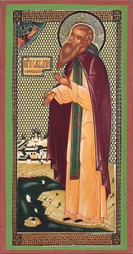 Religious Orthodox icon: Holy Venerable Sabbatius of Solovki