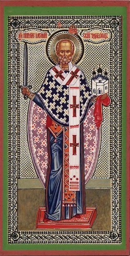 Religious Orthodox icon: Holy Hierarch Nicholas the Wonderworker of Mozhajsk - 3