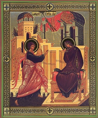 Religious icon: Annunciation of the Most Holy Theotokos