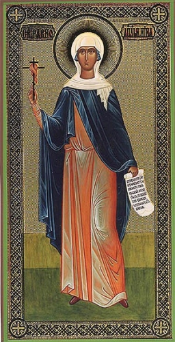 Religious Orthodox icon: St. Nino Equal-to-the-Apostles