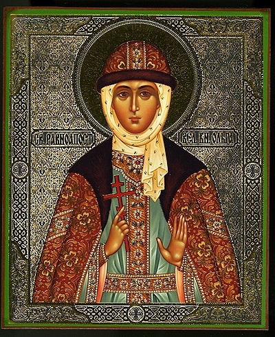 Religious Orthodox icon: Holy Right-believing Princess Olga Equal-to-the-Apostles